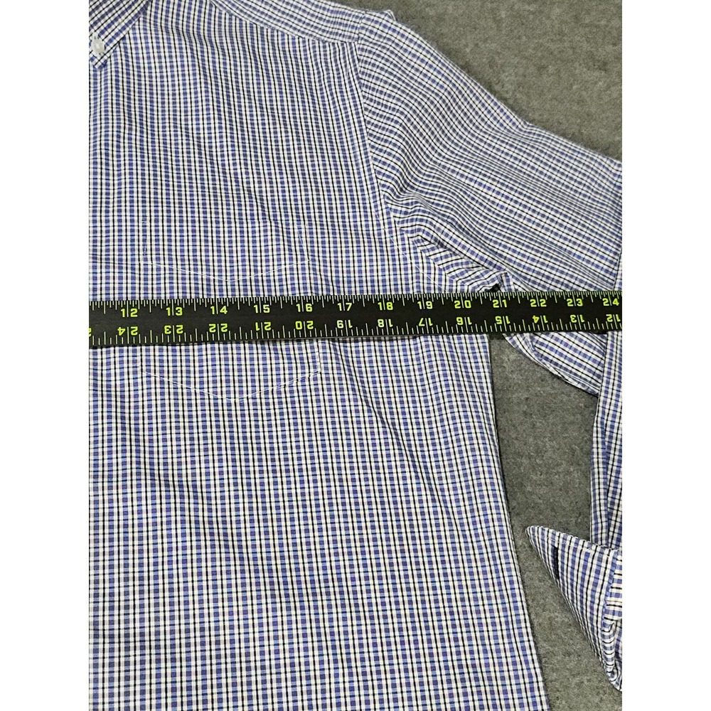 UNTUCKit Shirt Mens M Button Front Red Blue Check Long Sleeve Casual Slim Fit - Picture 8 of 12